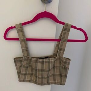 plaid crop top